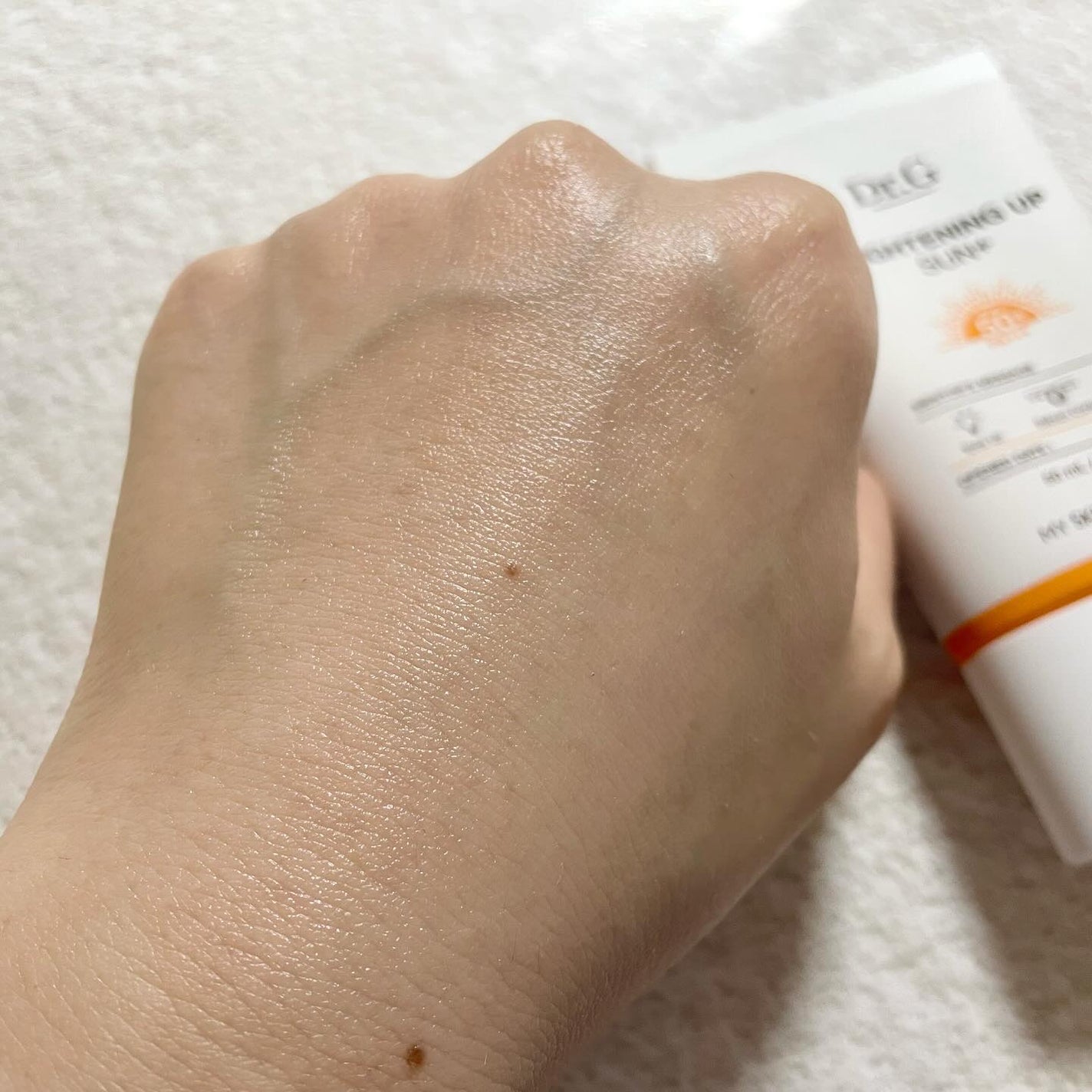 ブライトニングアップサンプラス/Dr.G/日焼け止めクリームを使ったクチコミ(3枚目)