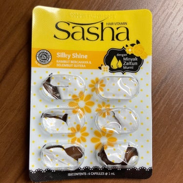 Sasha
ヘアビタミン イエロー
シルキーシャインヘアオイル

使い切りました。

他のSashaのシリーズより匂いが控えめで使いやすかったです！

ヘアオイルとしての使用感も普通によかったです。

