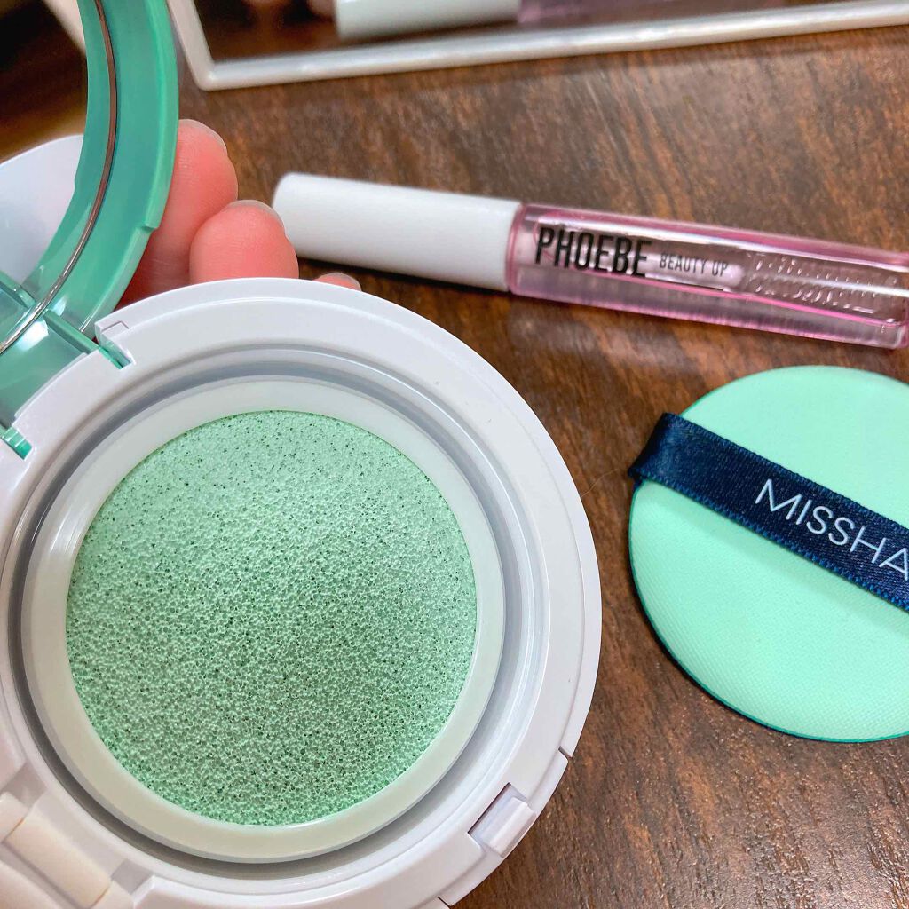 M クッションベース(ミント)/MISSHA/化粧下地を使ったクチコミ（1枚目）