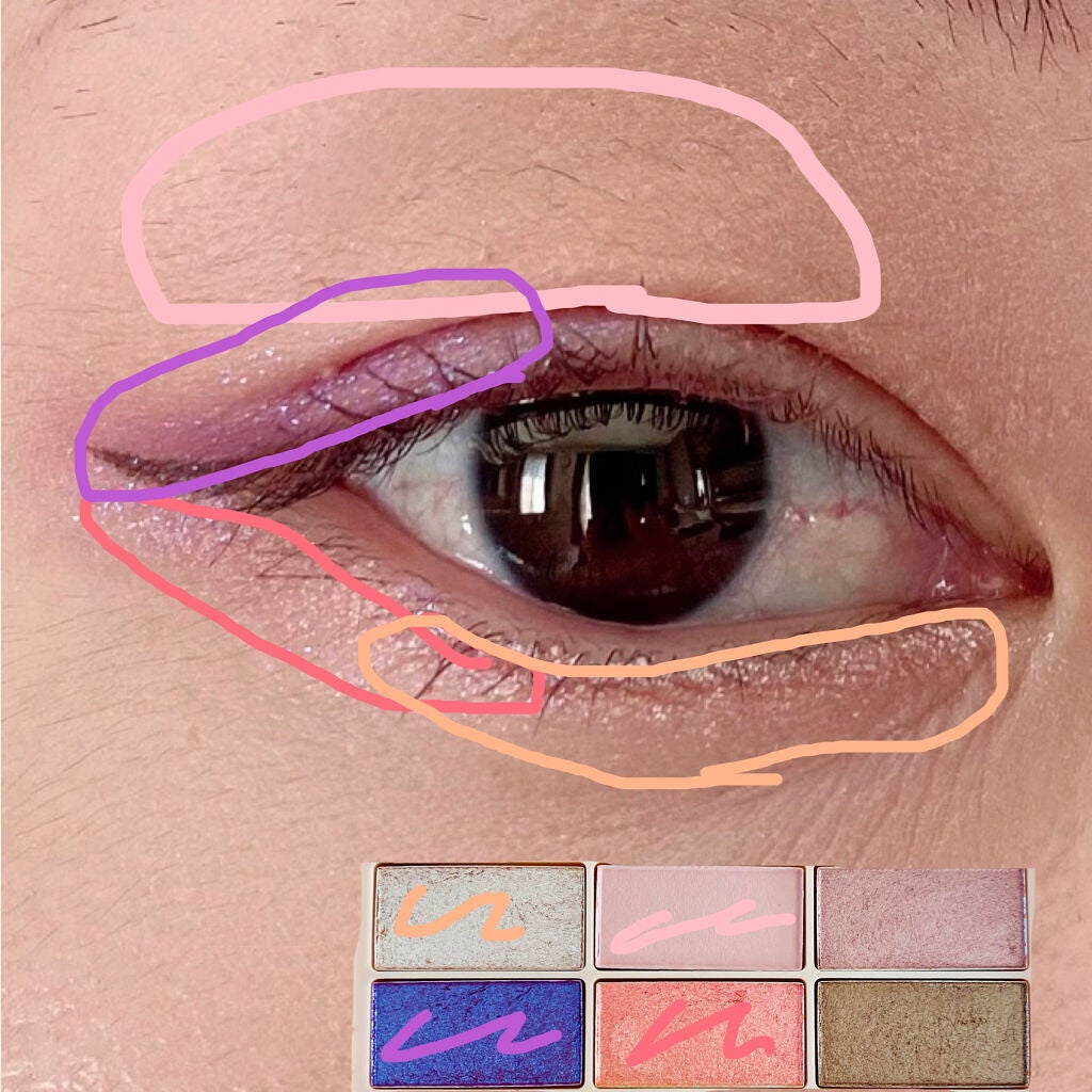 イロアソビ 6色アイパレット/iroasobi/アイシャドウパレットを使ったクチコミ(3枚目)