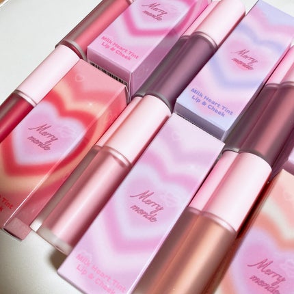 ミルクハートティントリップアンドチーク/Merrymonde/リップティントを使ったクチコミ(6枚目)