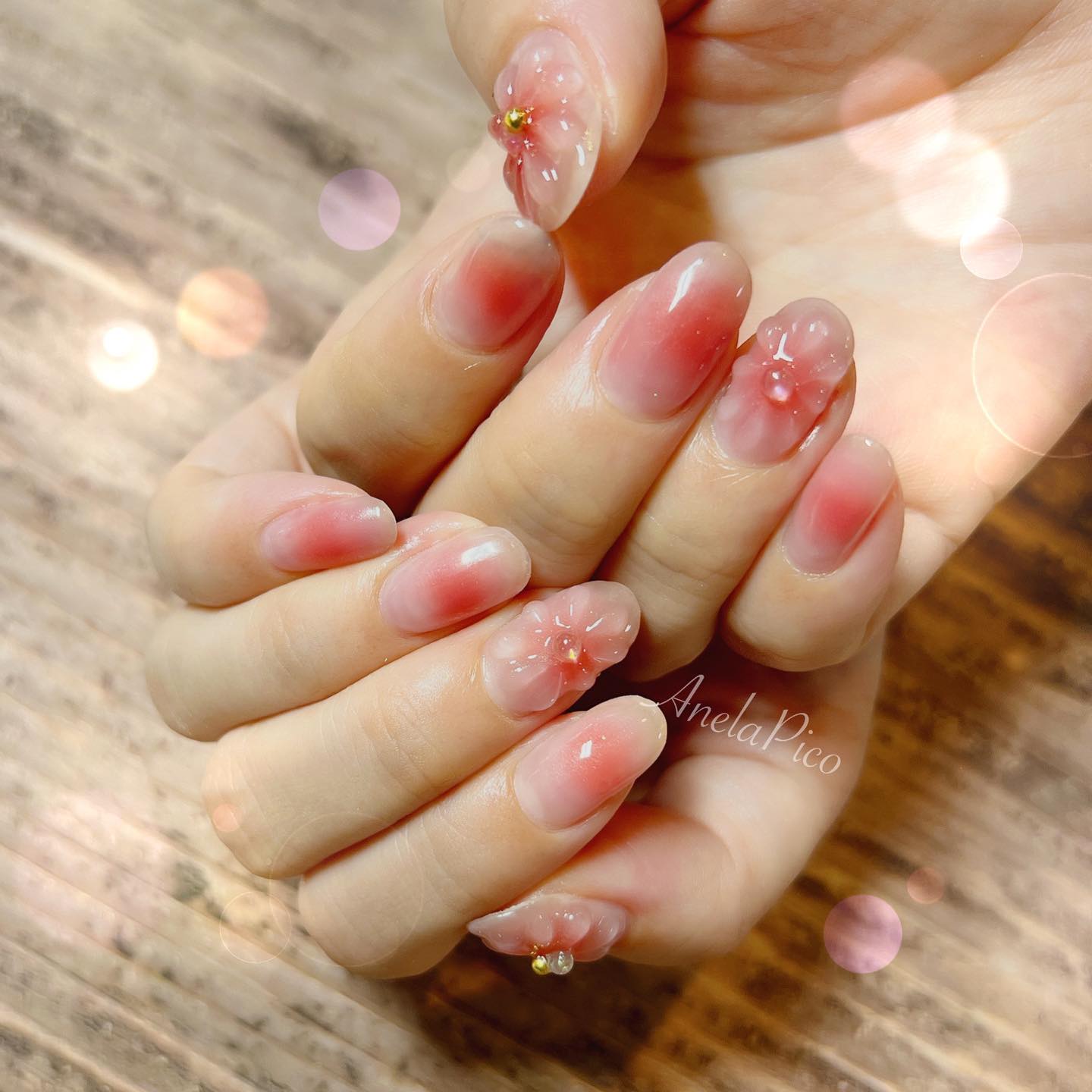 #ネイル,#純国産ジェルネイル,#ジェルネイル,#春ネイル,#チークネイルのネイルデザイン
