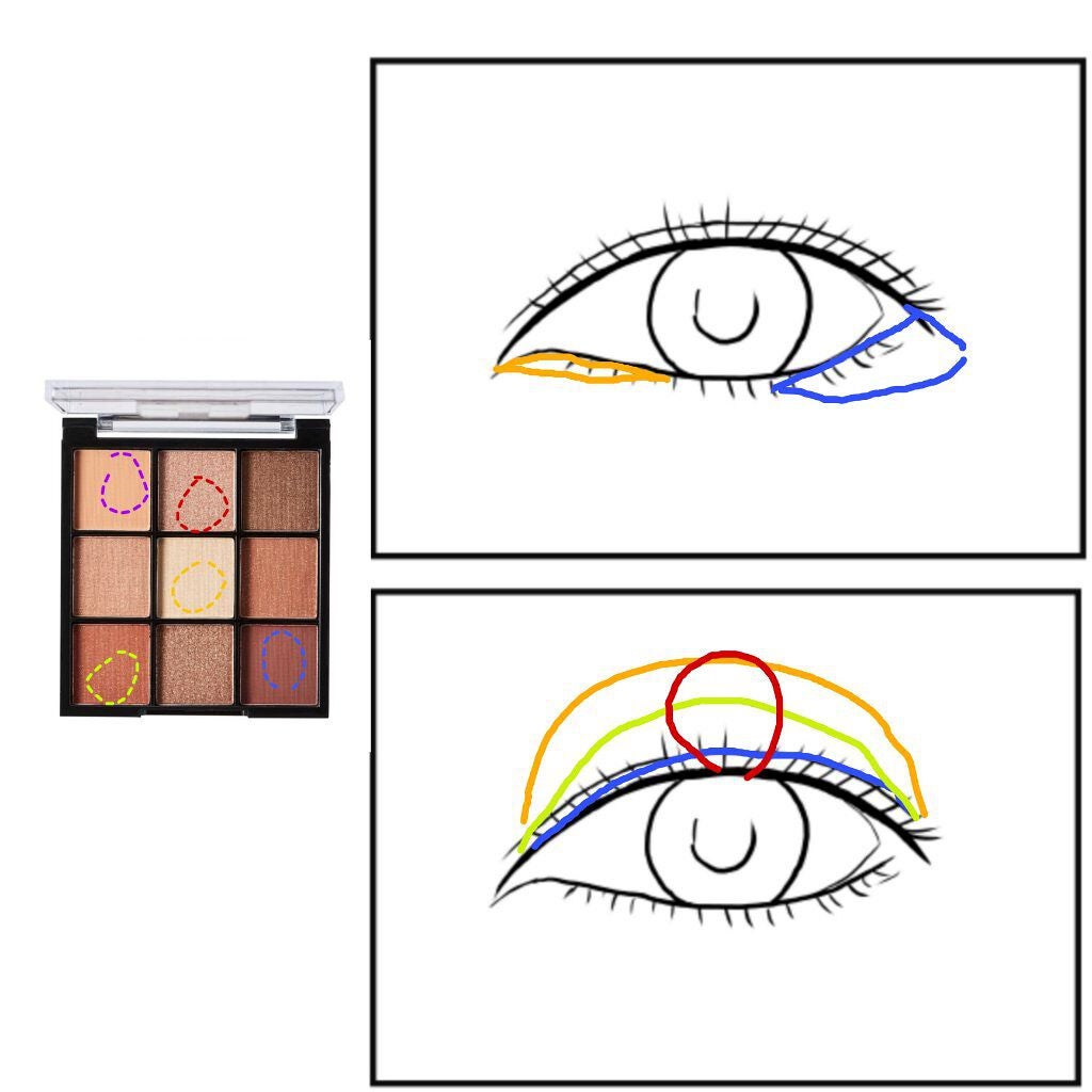 UR GLAM BLOOMING EYE COLOR PALETTE/U R GLAM/アイシャドウパレットを使ったクチコミ(3枚目)