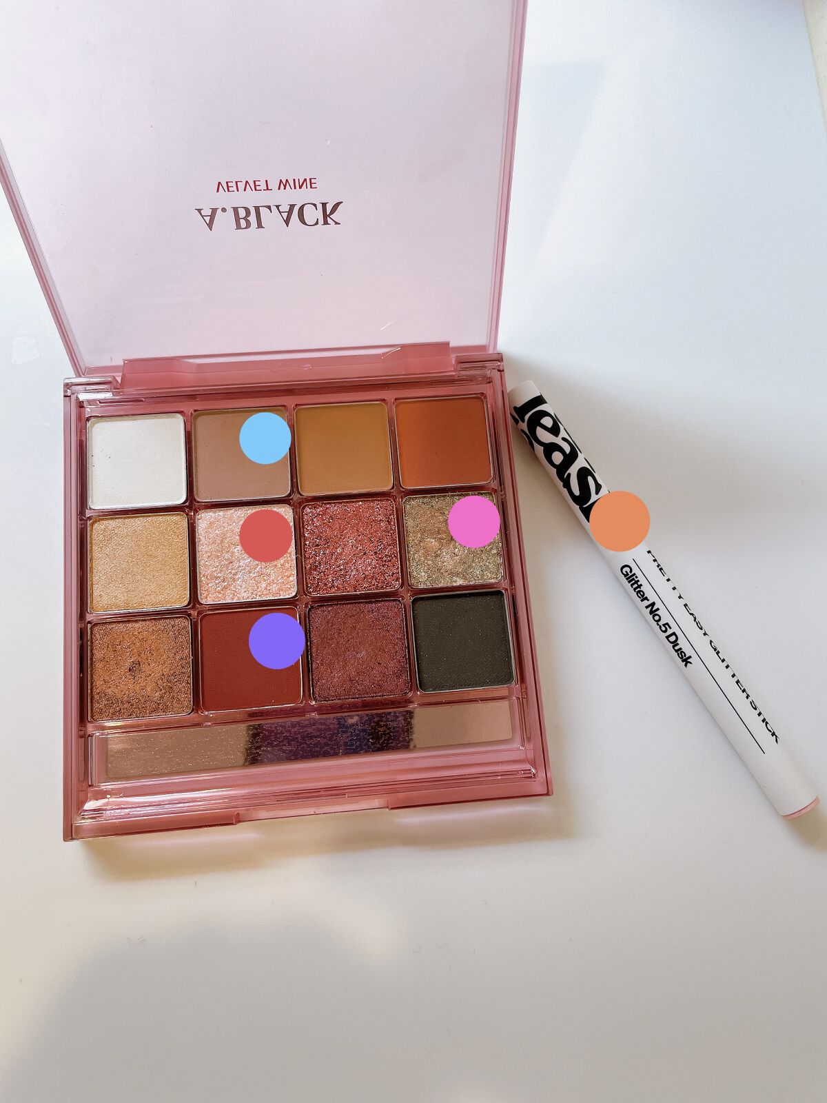 プリティー イージーグリッタースティック N°5ダスク/unleashia/グリッターを使ったクチコミ（3枚目）