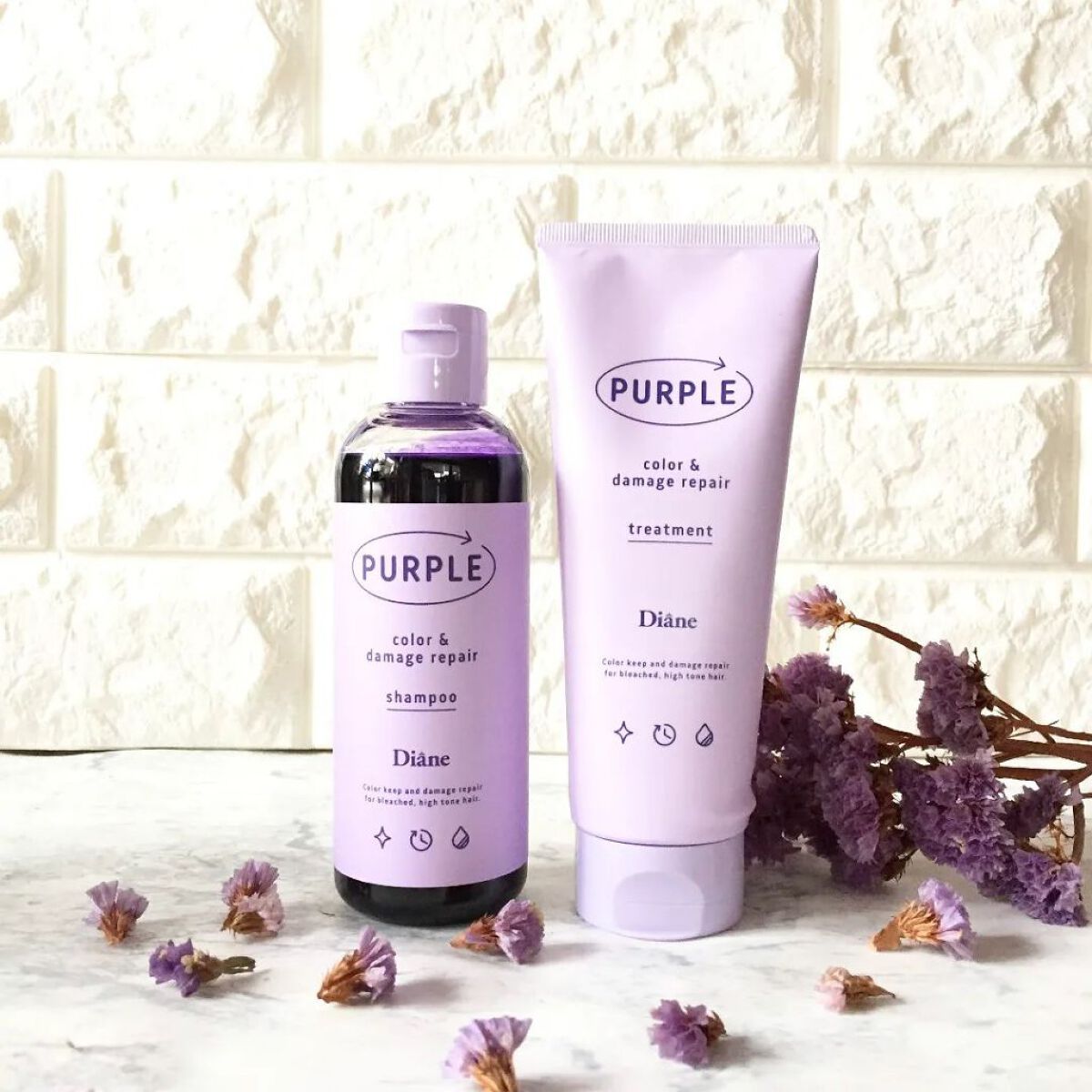 カラーシャンプー＆トリートメント トリートメント パープル/ダイアン/市販シャンプーを使ったクチコミ（1枚目）