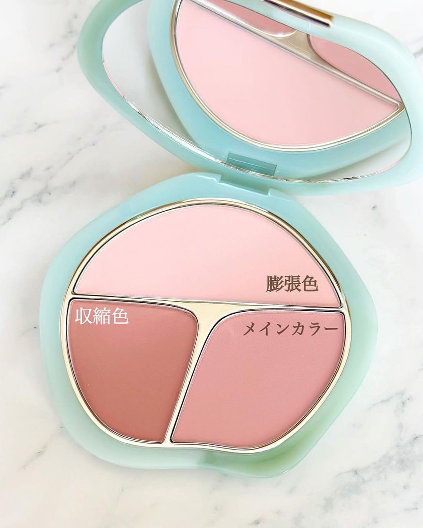 TIMAGE  3色チークパレット/TIMAGE/パウダーチークを使ったクチコミ（2枚目）