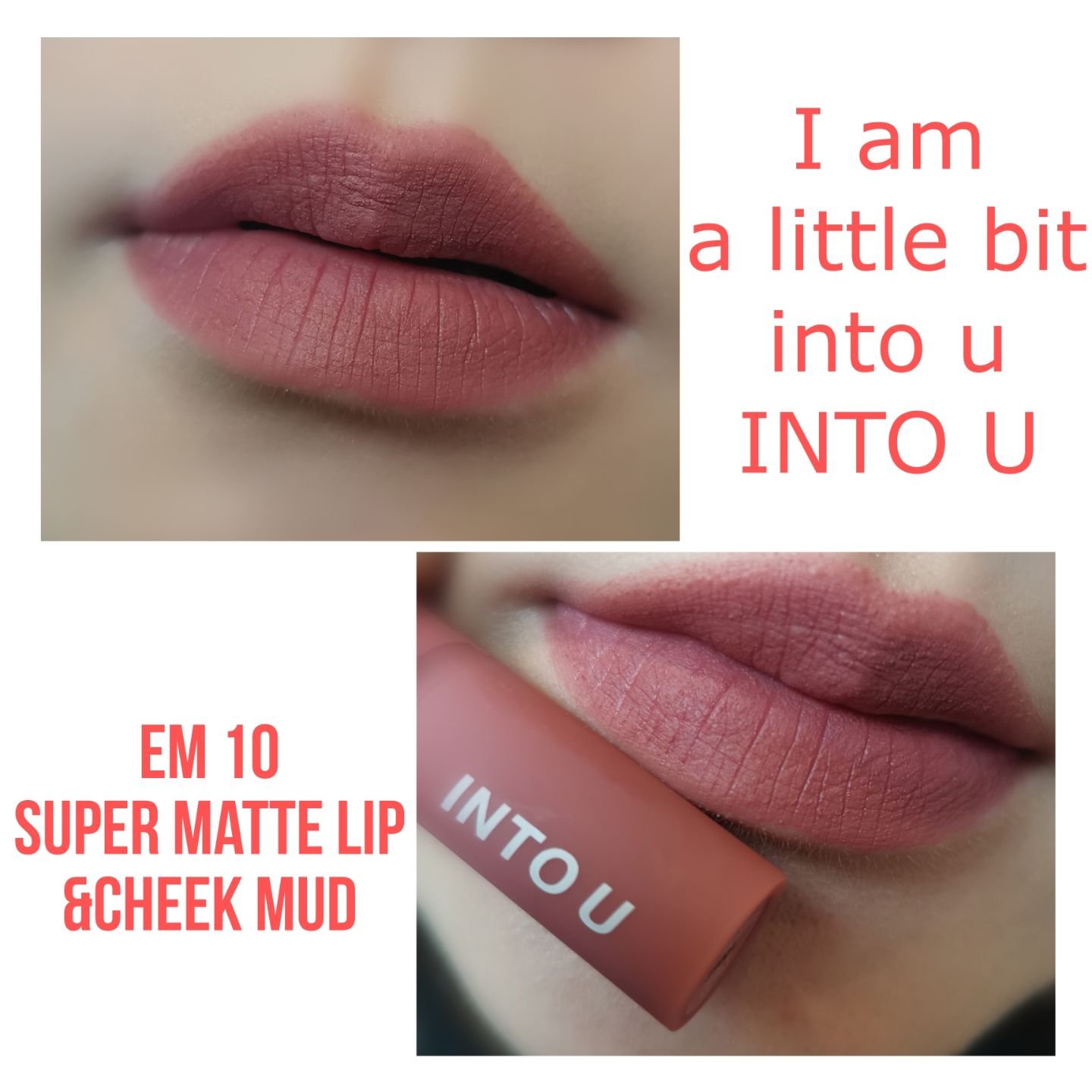 エスプレッソリップマット ES06 ダブルエスプレッソ/INTO U/口紅を使ったクチコミ（2枚目）