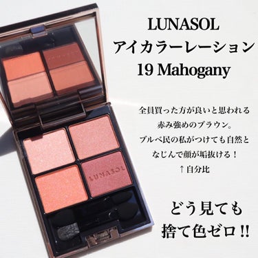 アイカラーレーション 19 Mahogany/LUNASOL/アイシャドウパレットを使ったクチコミ（1枚目）