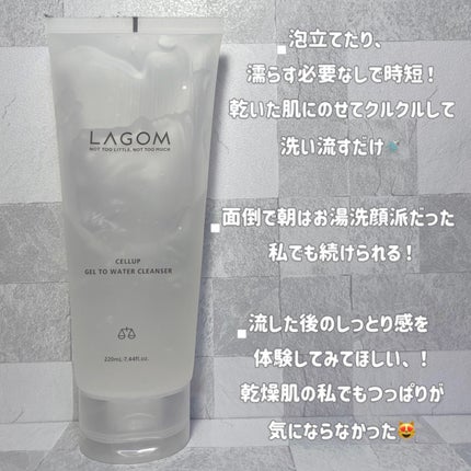 ラゴム ジェルトゥウォーター クレンザー(朝用洗顔)/LAGOM /その他洗顔料を使ったクチコミ(3枚目)