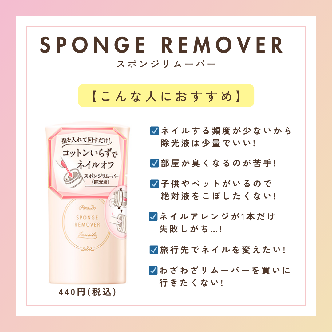 スポンジリムーバー/パラドゥ/除光液を使ったクチコミ(2枚目)