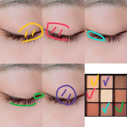 UR GLAM BLOOMING EYE COLOR PALETTE/U R GLAM/アイシャドウパレットを使ったクチコミ(2枚目)