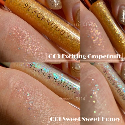 パールブリーアイグリッター/BLACK ROUGE/グリッターを使ったクチコミ(2枚目)