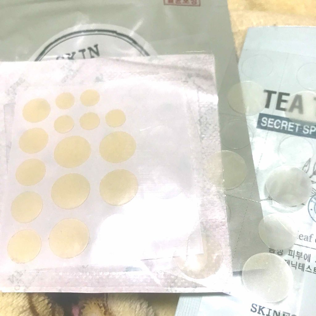 ティーツリーシークレットスポットパッチ/SKINFOOD/にきびパッチを使ったクチコミ（2枚目）
