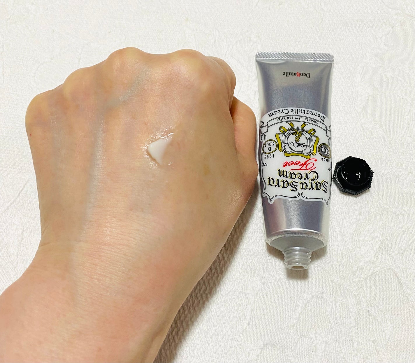 薬用足指さらさらクリーム/デオナチュレ/デオドラント・制汗剤を使ったクチコミ(4枚目)