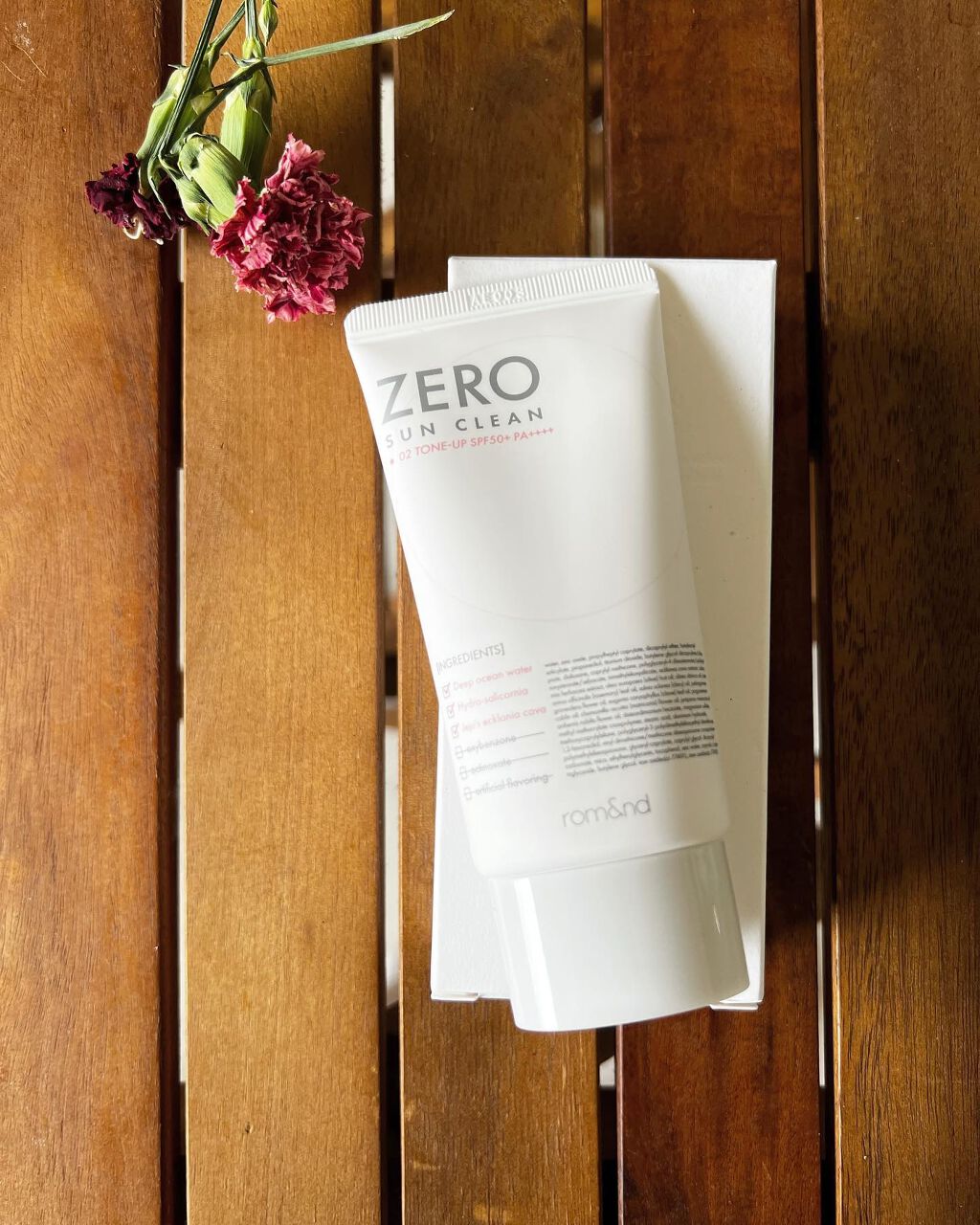 ゼロサンクリーン 02 TONE UP/rom&nd/日焼け止めクリームを使ったクチコミ（1枚目）