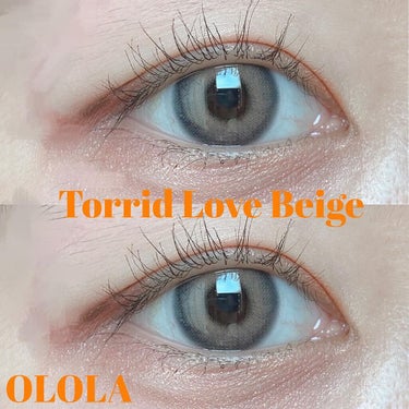 トリッドラブベージュマンスリー (TORRID LOVE BEIGE monthly)/OLOLA/１ヶ月（１MONTH）カラコンを使ったクチコミ（1枚目）