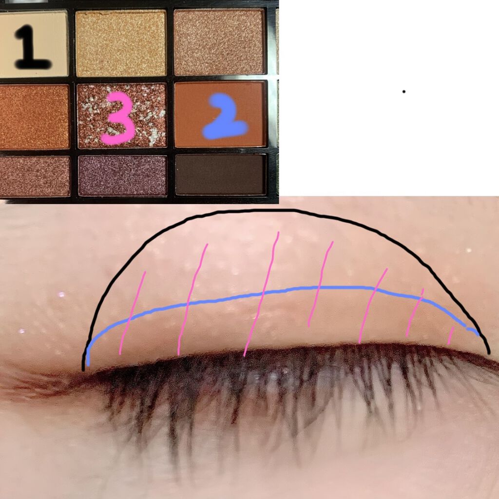 UR GLAM　EYESHADOW BRUSH B/U R GLAM/メイクブラシを使ったクチコミ（3枚目）