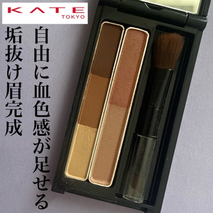 デザイニングアイブロウ3D(デュアルカラー)/KATE/パウダーアイブロウを使ったクチコミ(1枚目)