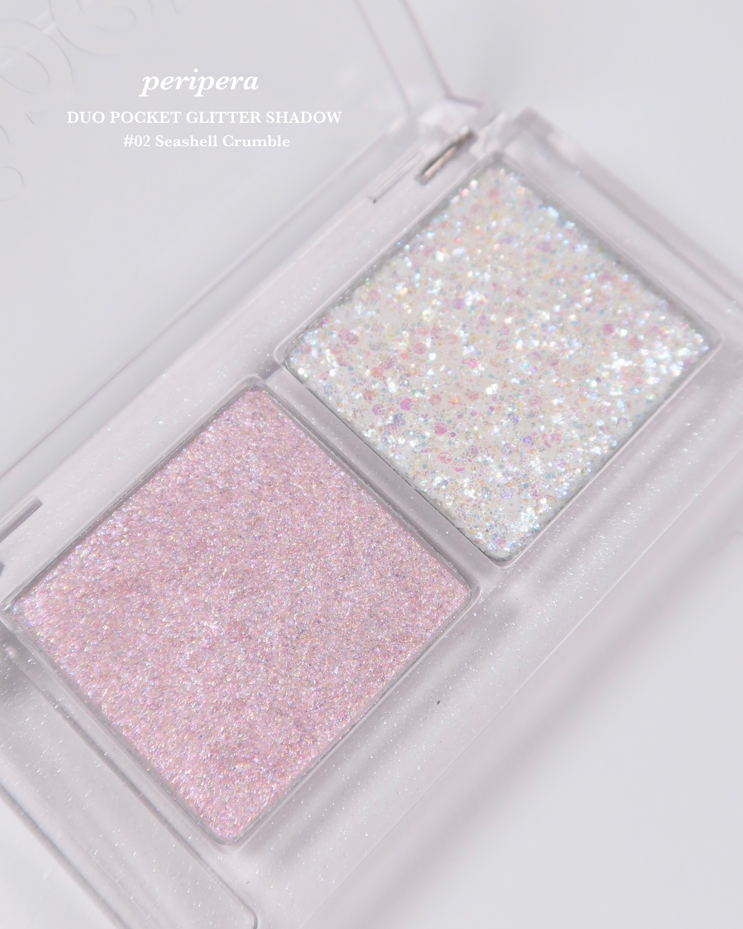  デュオ ポケット グリッター シャドウ 02 SEASHELL CRUMBLE/PERIPERA/アイシャドウパレットを使ったクチコミ（2枚目）