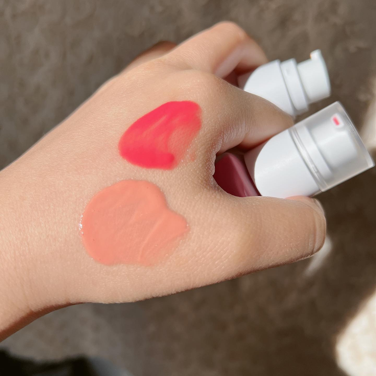 カラーセラム ノーメイクアップ/FEEV/リキッドチークを使ったクチコミ（2枚目）