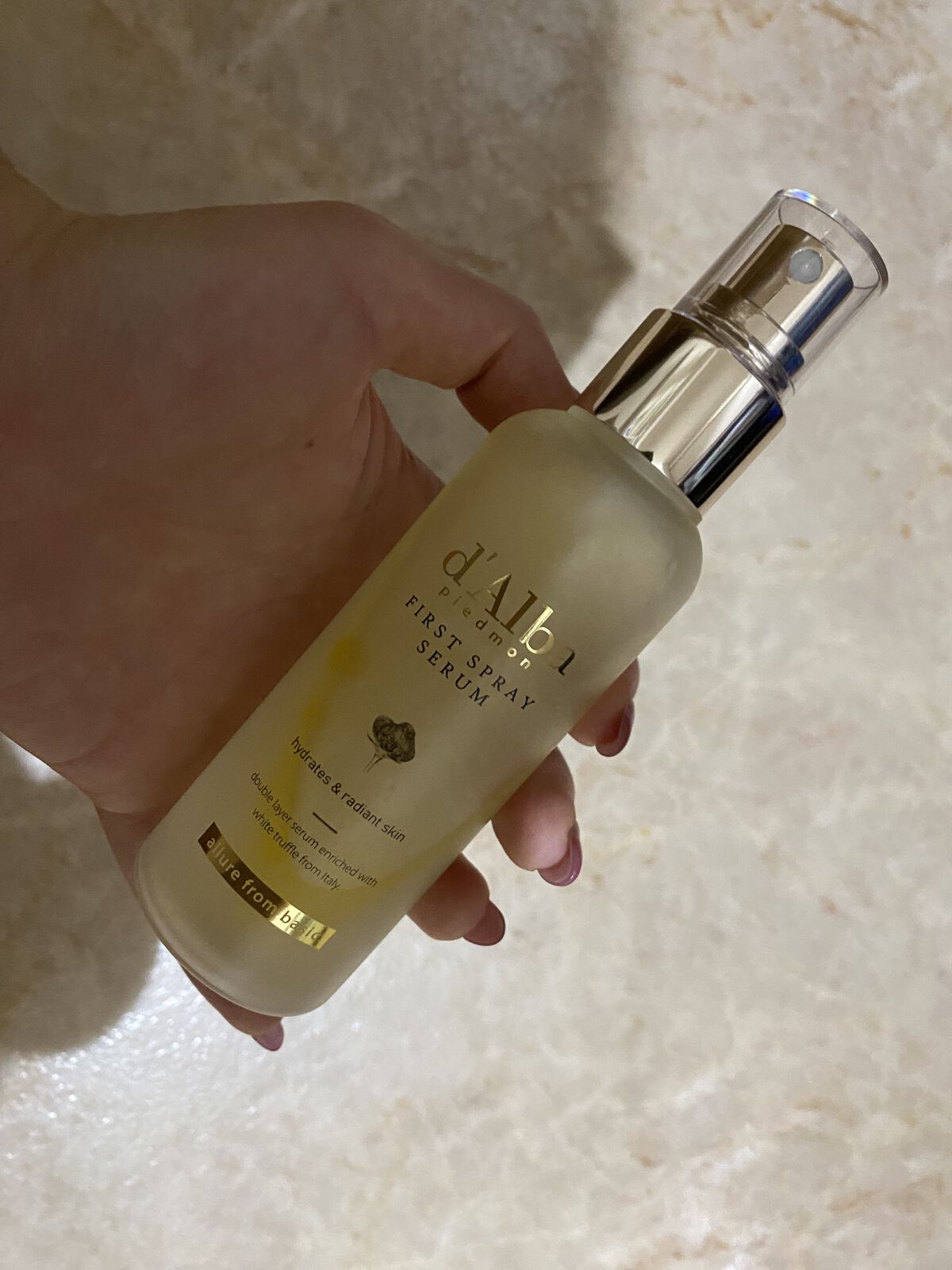 ダルバ ホワイトトリュフファーストスプレーセラム/ダルバ/ミスト状化粧水を使ったクチコミ（1枚目）