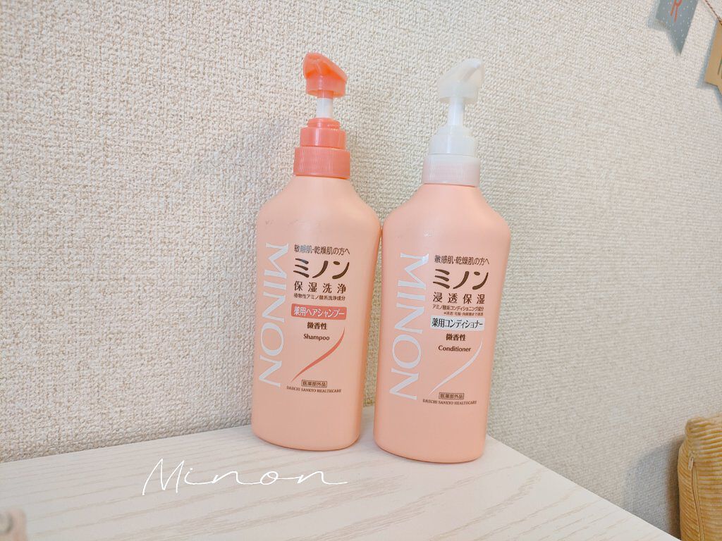 ミノン薬用ヘアシャンプー／薬用コンディショナー/ミノン/市販シャンプーを使ったクチコミ（1枚目）