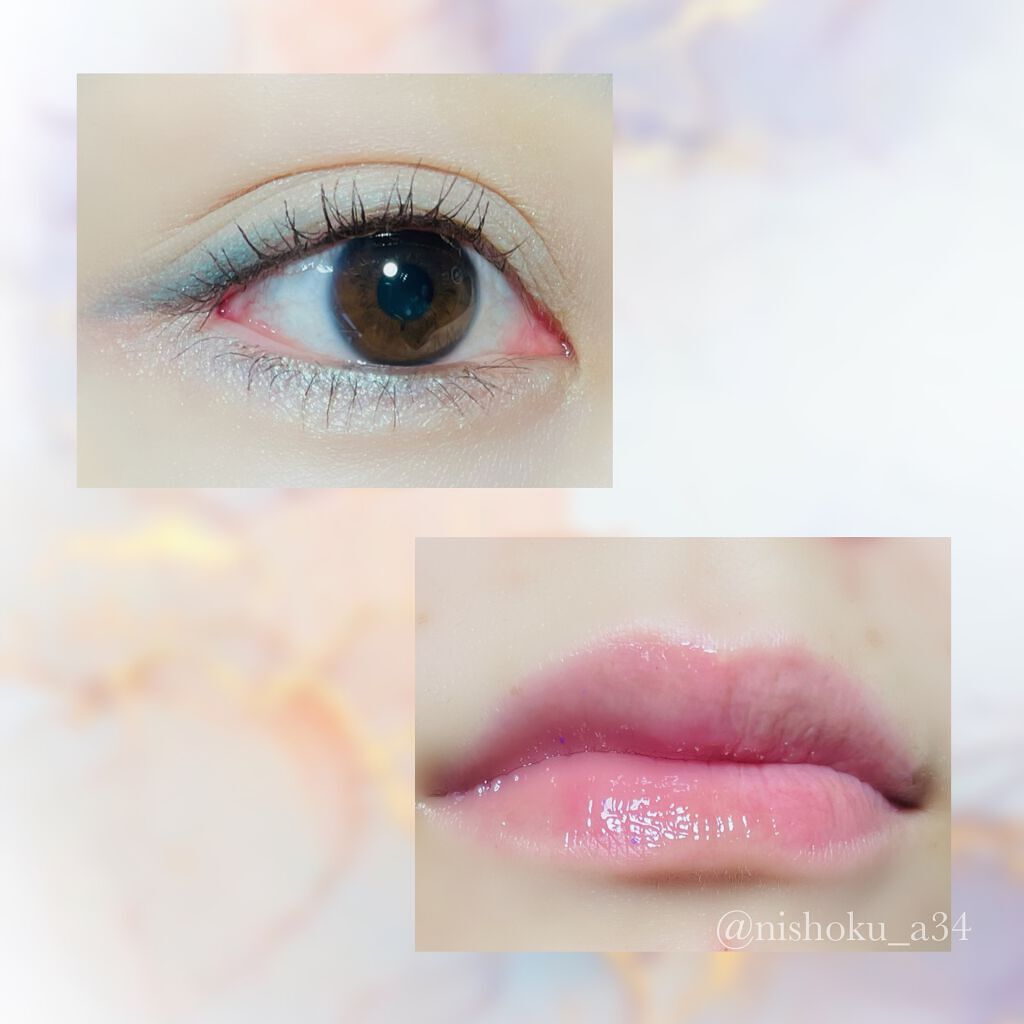 トーン ペタル エッセンス グロス 10 スパークルブルー/to/one/リップグロスを使ったクチコミ（2枚目）