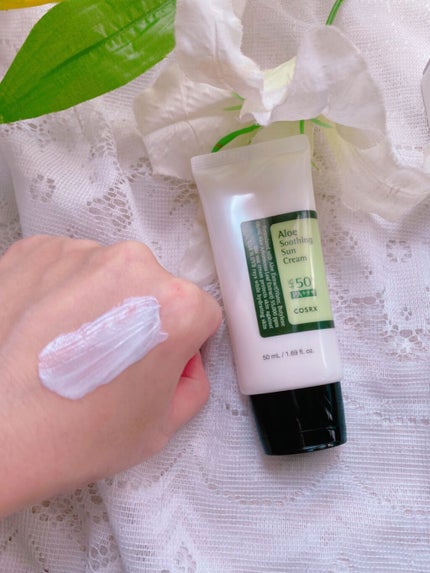 アロエスージングUVクリーム SPF50+ PA+++/COSRX/日焼け止めクリームを使ったクチコミ(3枚目)