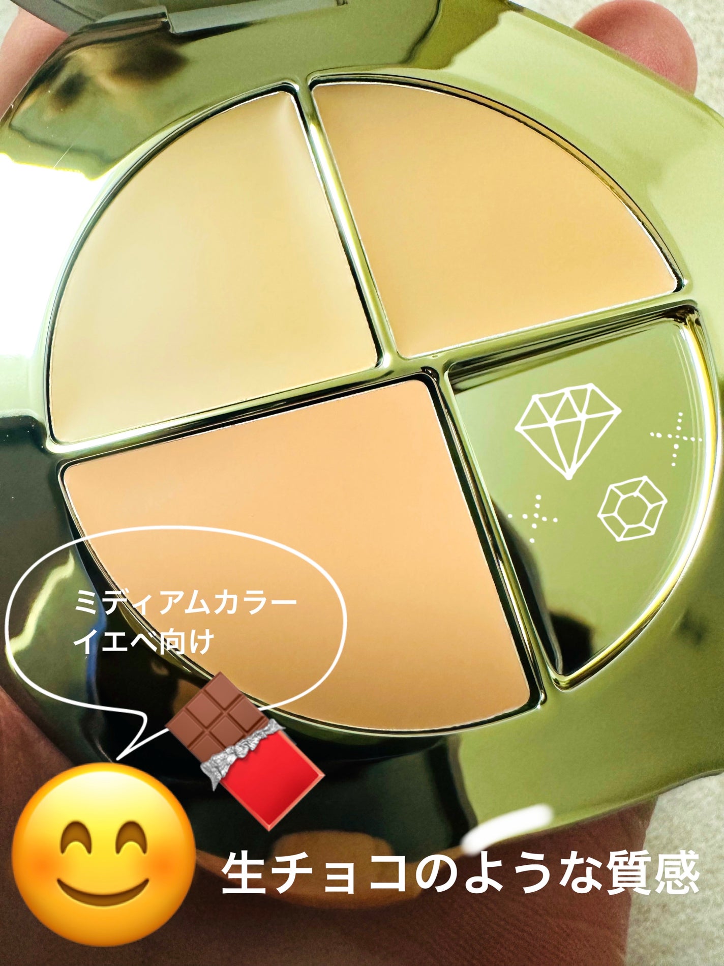 TIMAGE クリーミーコンシーラーパレット/TIMAGE/パレットコンシーラーを使ったクチコミ(2枚目)