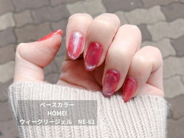 ウィークリージェル WG-25 Vintage Bordeaux/HOMEI/マニキュアを使ったクチコミ（2枚目）