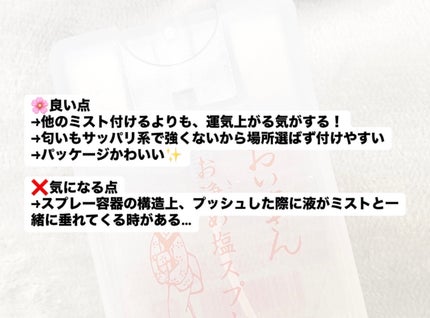 お浄め塩スプレー/おいせさん/その他を使ったクチコミ(4枚目)