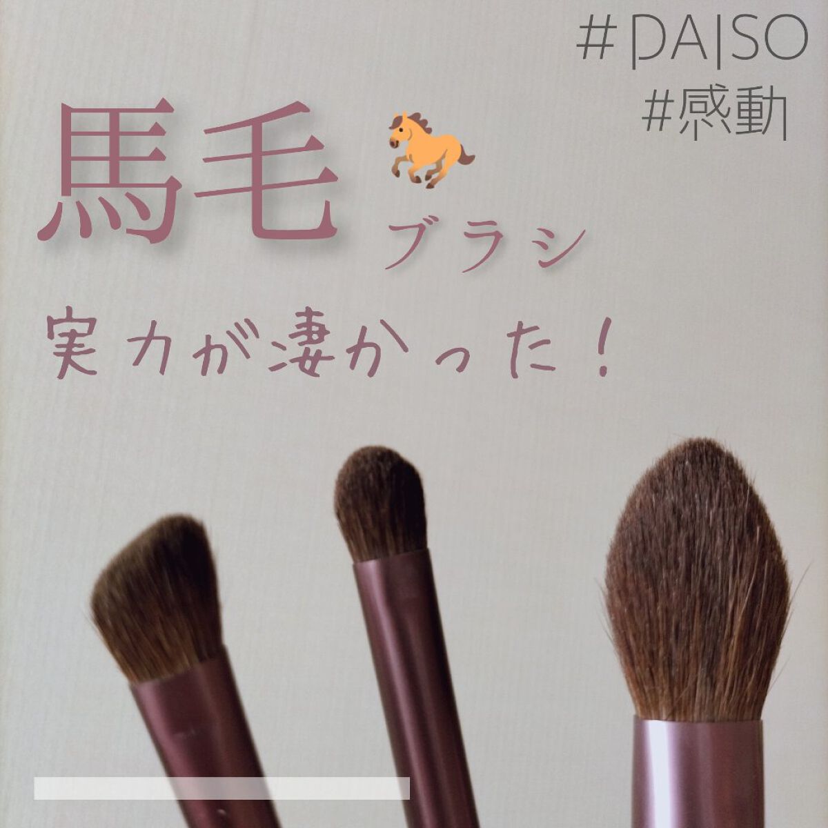ハイライトブラシ 馬毛/DAISO/メイクブラシを使ったクチコミ（1枚目）