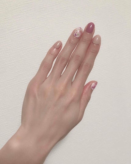 貼るジェルネイル/セリア/ネイルシールを使ったクチコミ(2枚目)