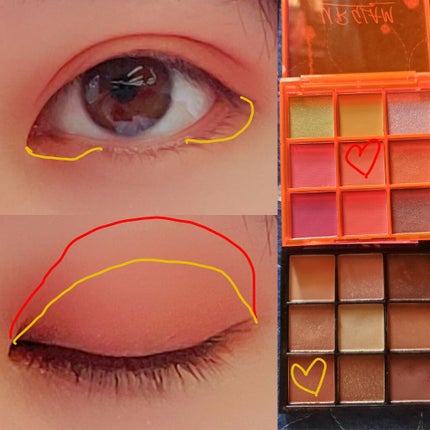 UR GLAM BLOOMING EYE COLOR PALETTE/U R GLAM/アイシャドウパレットを使ったクチコミ(2枚目)