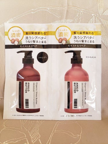 モイスト＆リペア シャンプー＆ヘアトリートメント 限定セット キンモクセイの香り/AHALO BUTTER/シャンプー・コンディショナーを使ったクチコミ（3枚目）