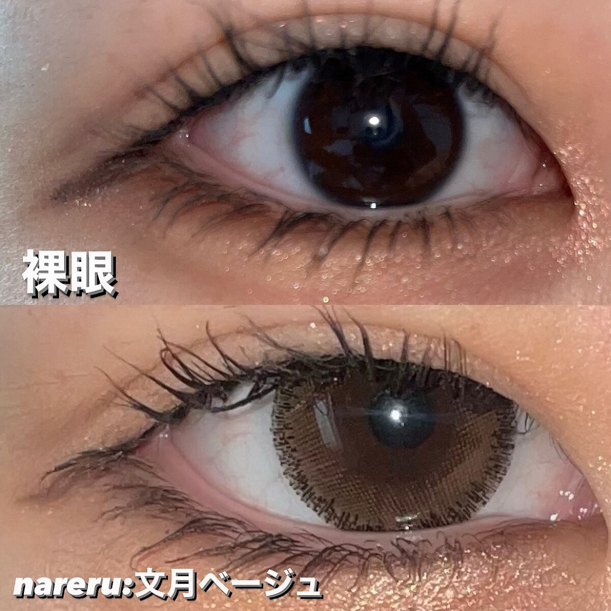 NARERU 1day 文月ベージュ/NARERU/ワンデー（１DAY）カラコンを使ったクチコミ（3枚目）