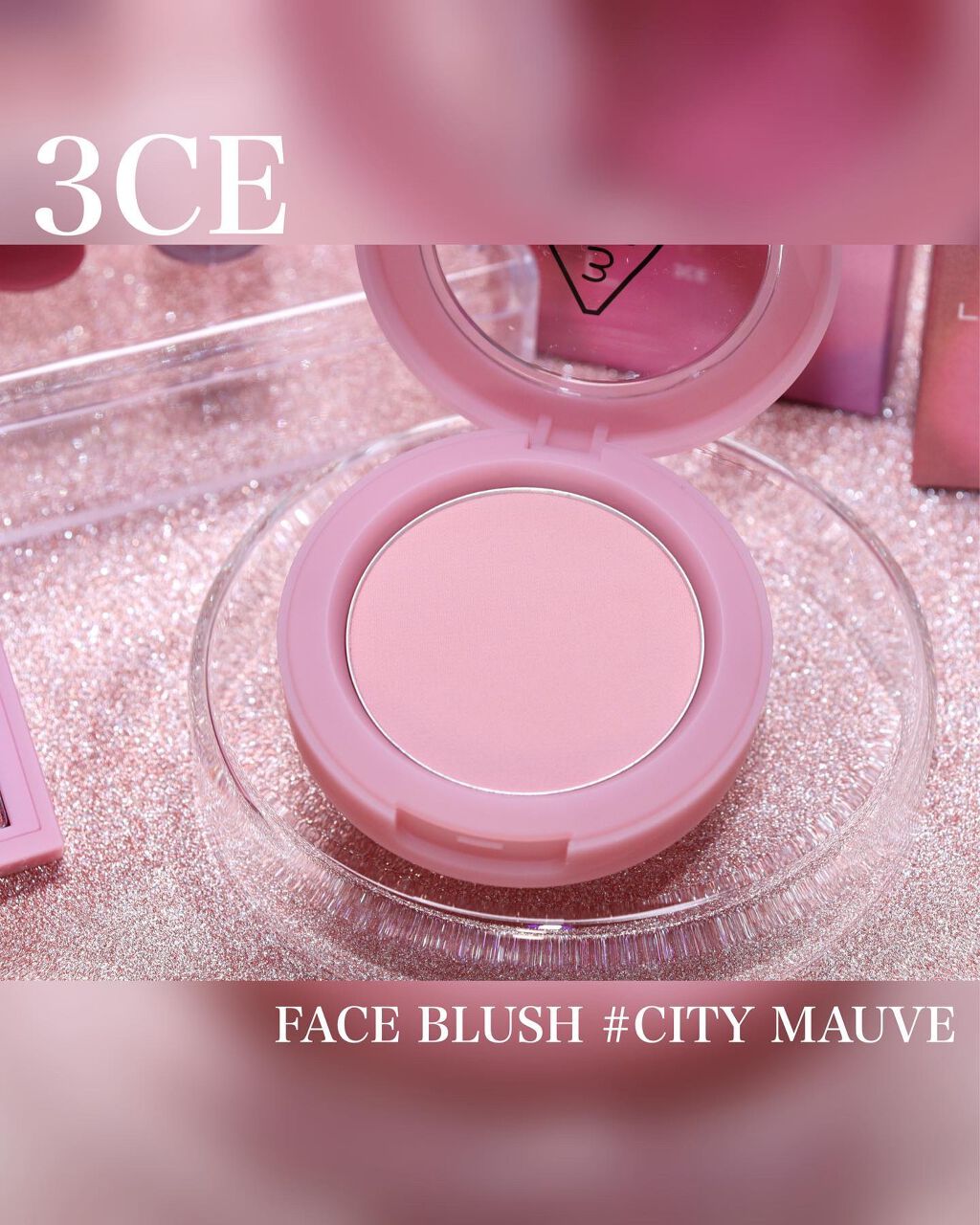 3CE フェイスブラッシュ #CITY MAUVE/3CE/パウダーチークを使ったクチコミ（1枚目）