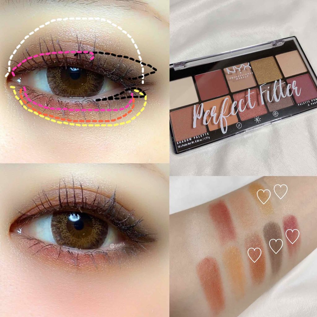 パーフェクトフィルター シャドウ パレット/NYX Professional Makeup/アイシャドウパレットを使ったクチコミ(2枚目)