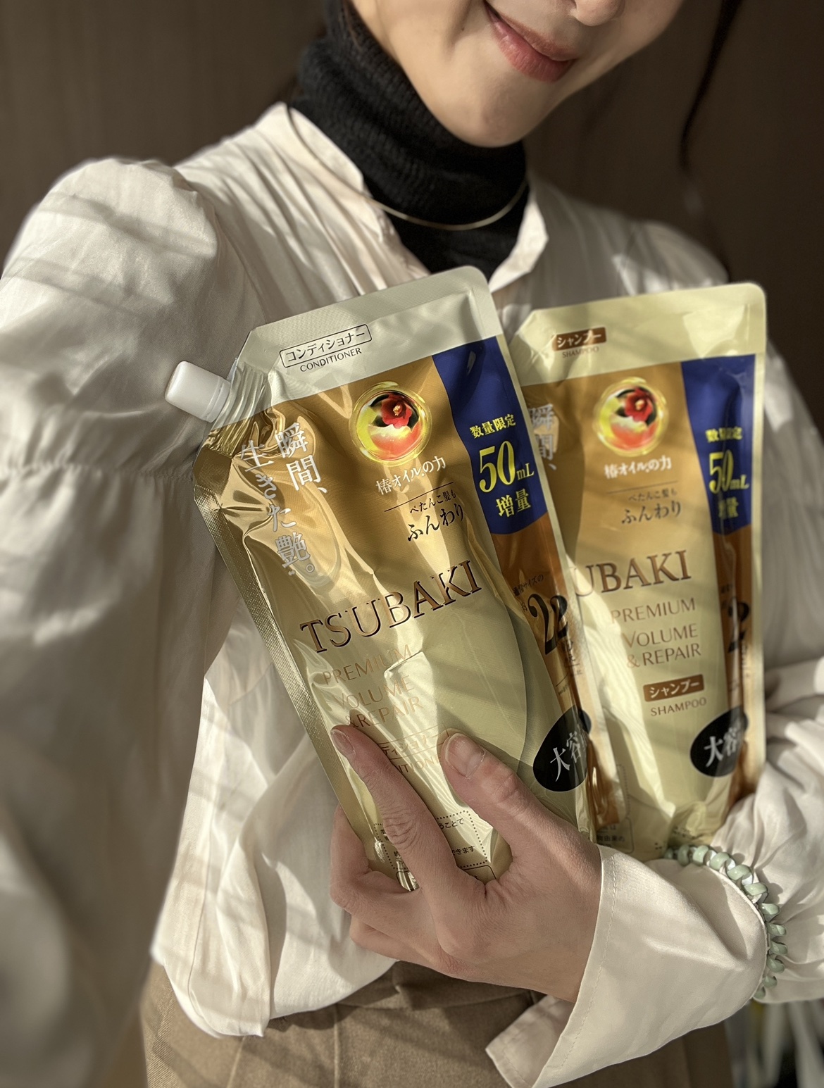 プレミアムモイスト シャンプー／ヘアコンディショナー シャンプー つめかえ用 1000ml/TSUBAKI/市販シャンプーを使ったクチコミ（2枚目）