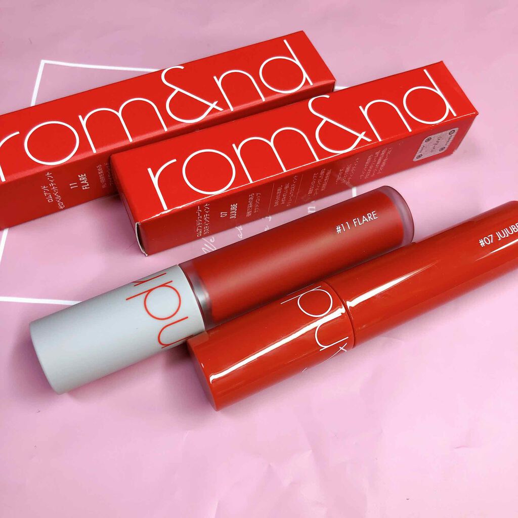 ジューシーラスティングティント/rom&nd/リップティントを使ったクチコミ（1枚目）