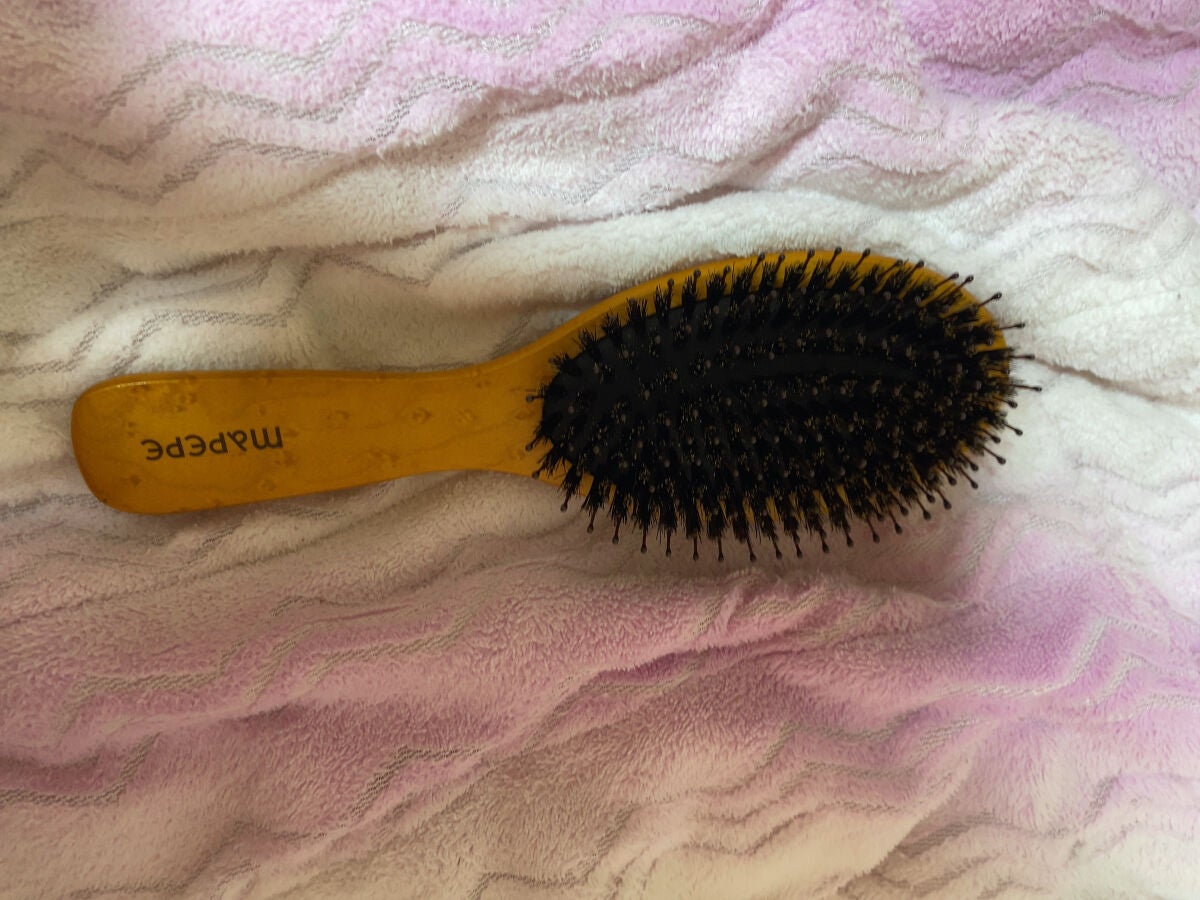 つやつや天然毛のミックスブラシ/マペペ/ヘアブラシを使ったクチコミ(1枚目)
