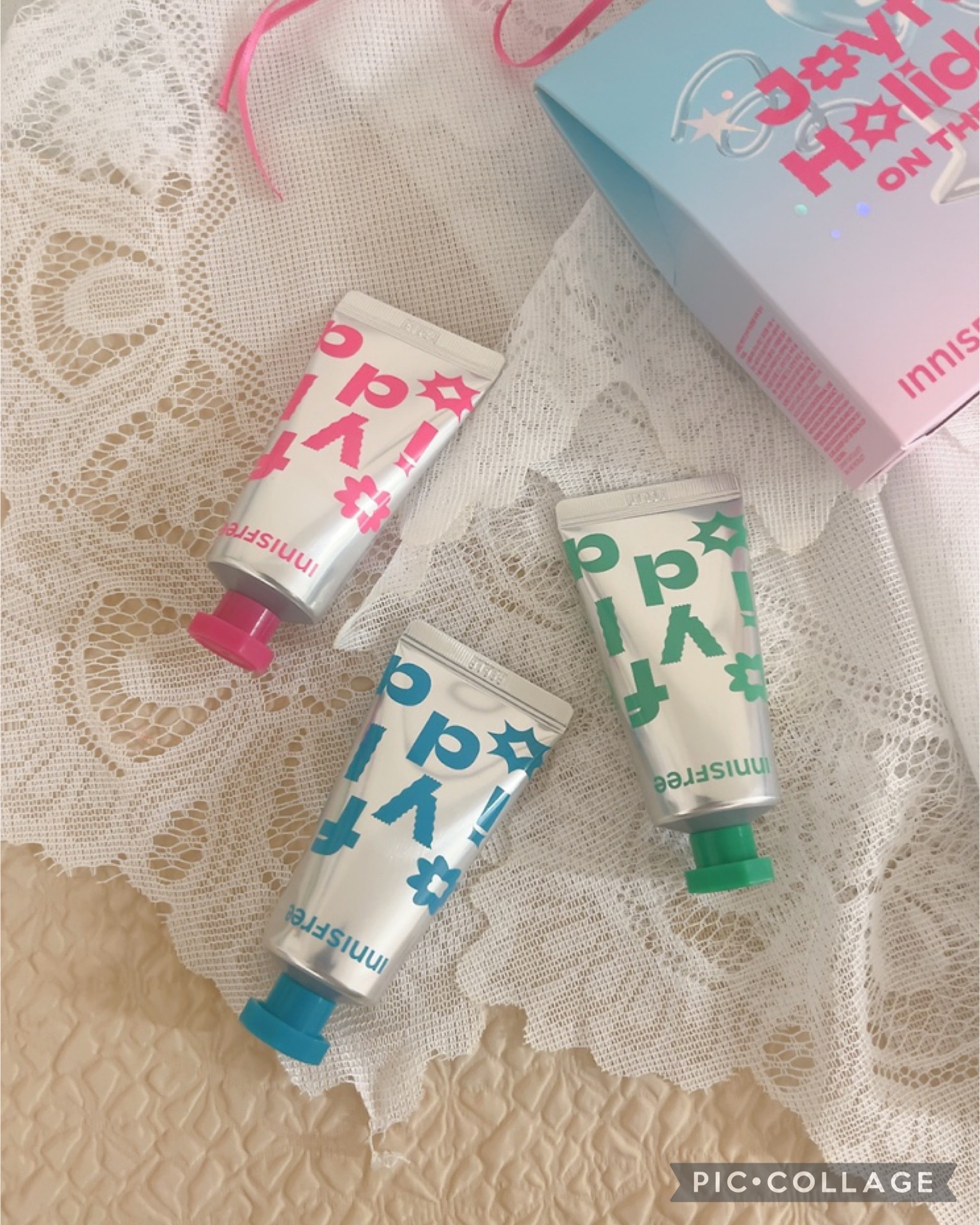 ホリデー　パフュームド　ハンドクリーム　 ベスト　トリオセット/innisfree/ハンドクリームを使ったクチコミ（1枚目）