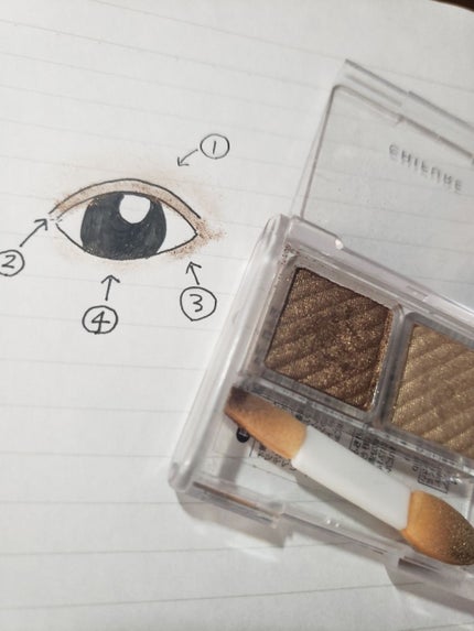 アイ カラー(チップ付)/ちふれ/アイシャドウパレットを使ったクチコミ(2枚目)