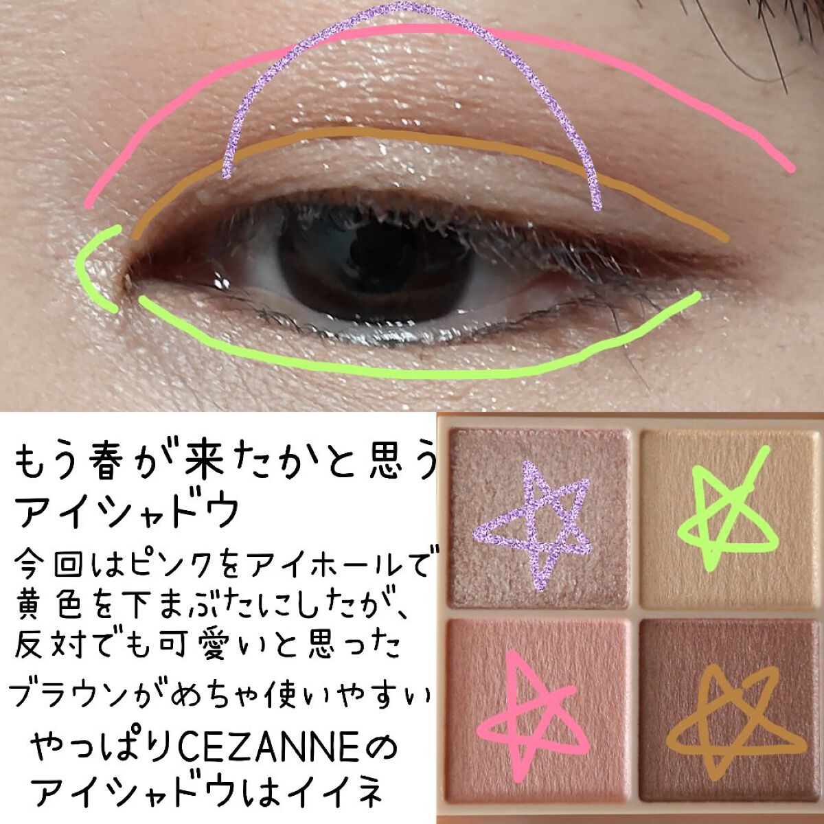 ベージュトーンアイシャドウ/CEZANNE/アイシャドウパレットを使ったクチコミ（3枚目）