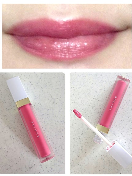 トーン ペタル エッセンス グロス/to/one/リップグロスを使ったクチコミ(3枚目)