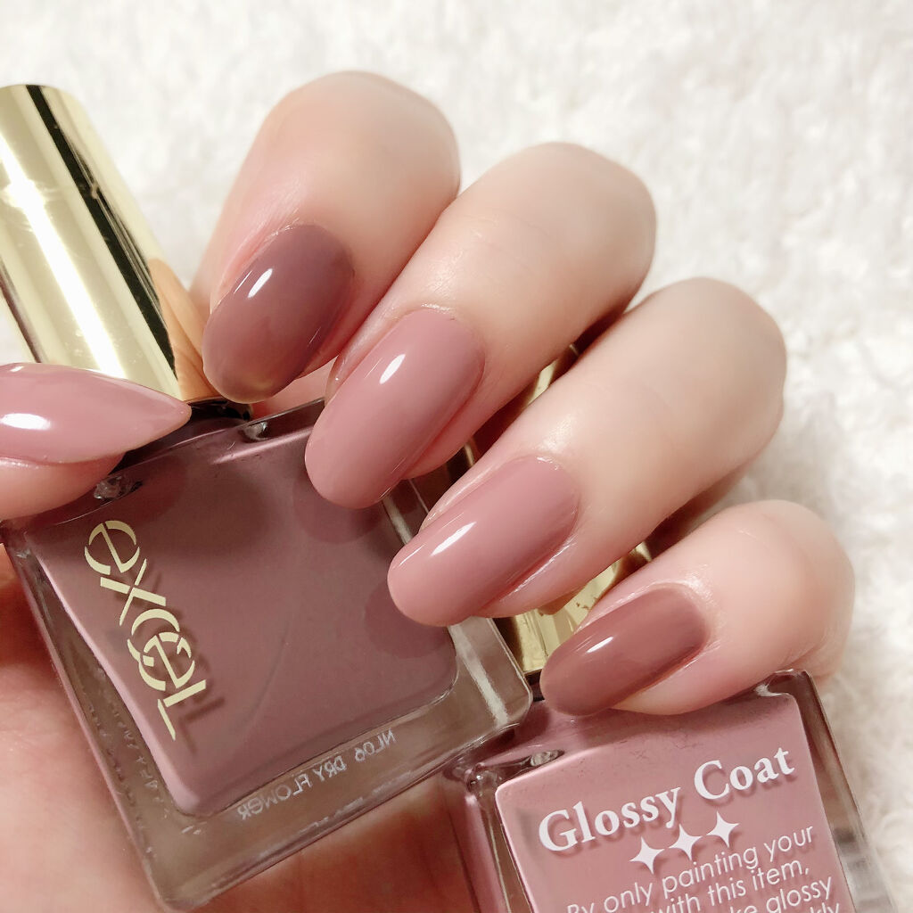 グロッシーコート モーヴピンク【旧】/スキューズミー/オールインワンネイルを使ったクチコミ（1枚目）