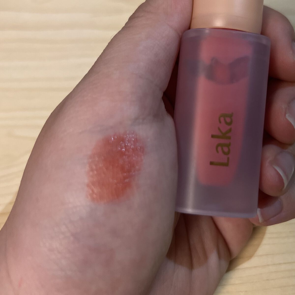 フルーティーグラムティント 109 フレッシュ/Laka/リップティントを使ったクチコミ（3枚目）