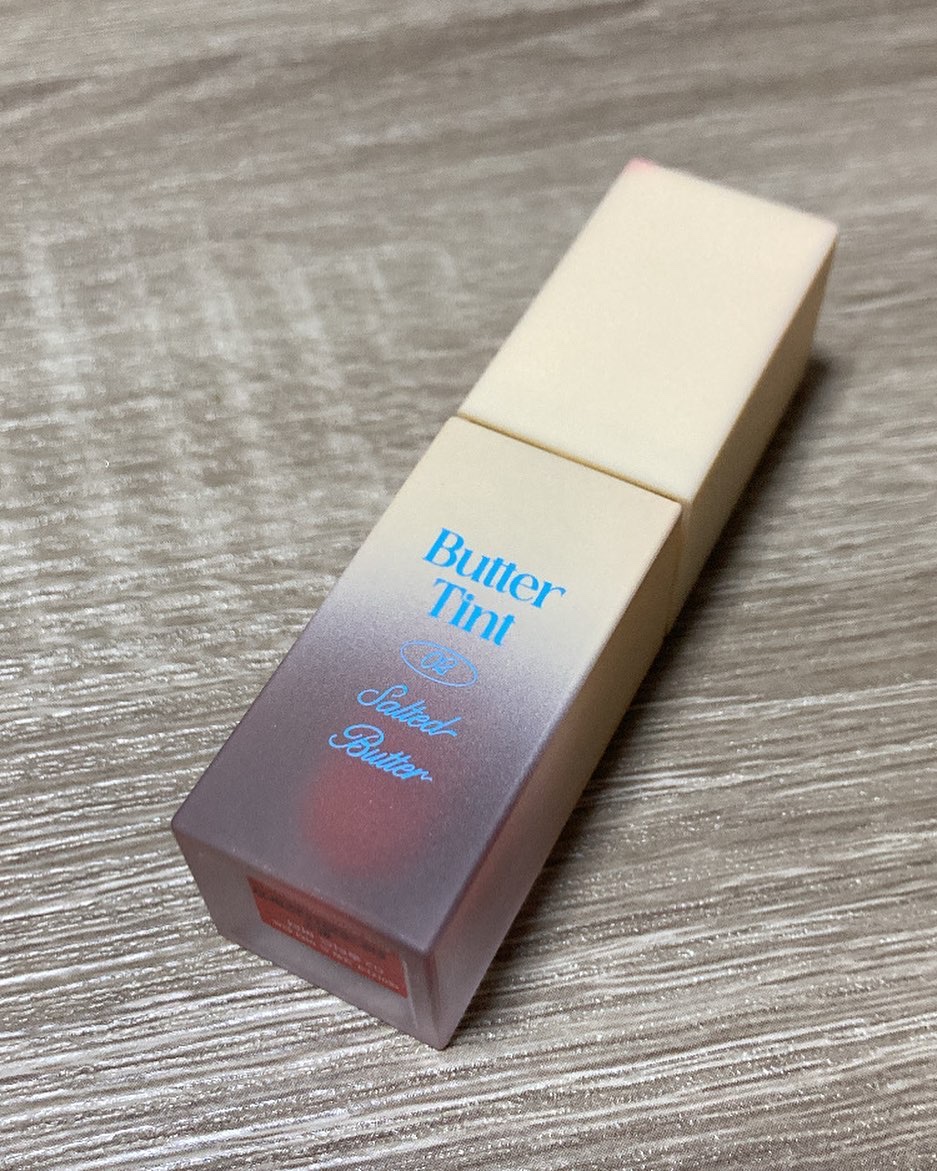 クリームドゥバターティント 02 ソルテッドバター/dasique/リップティントを使ったクチコミ（1枚目）