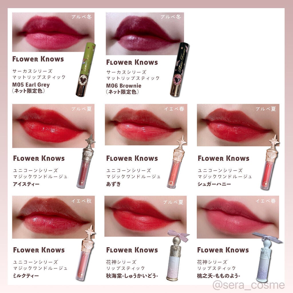 Dior・rom&nd・b idol・FlowerKnowsの口紅・グロス・リップ Dior・rom&nd・b idol・FlowerKnowsの口紅・グロス・リップ