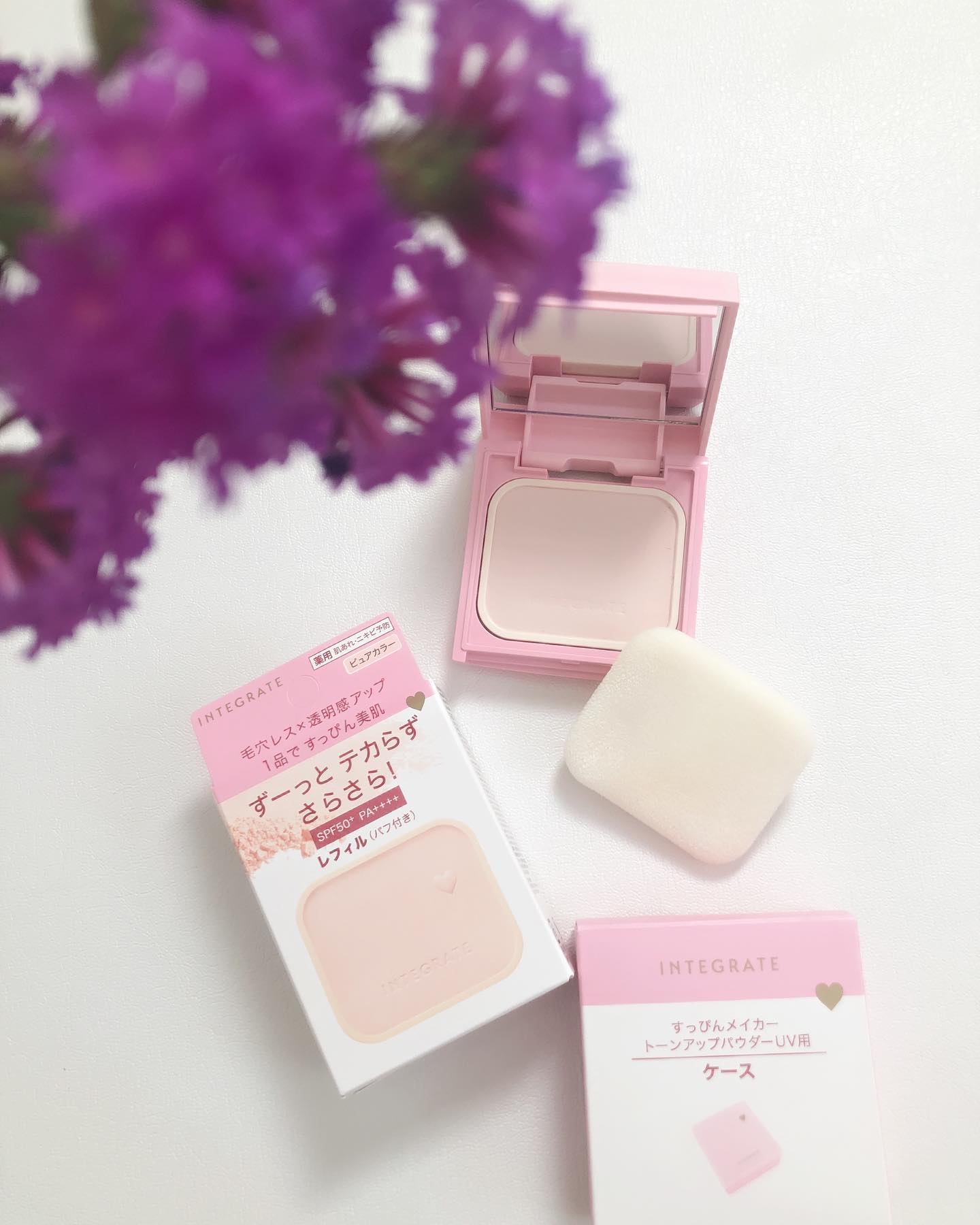 インテグレート すっぴんメイカー トーンアップパウダーUVのクチコミ「INTEGRATE
薬用　すっぴんメイカー
トーンアップＵＶパウダー

7/21発売！

"１.....」（1枚目）